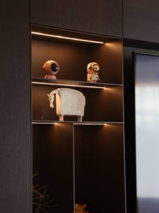 Modern Luxury Fireplace <strong>TV</strong> Cabinet <strong>Wall</strong> with Built-In Display Shelves <strong>for</strong> Living Room Entertainment, Storage &amp; Ambient Heating - Product Image 6