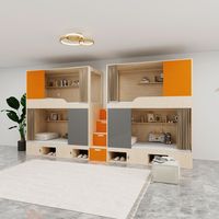 Lit superposé en bois massif avec tiroirs de rangement et rideau de lit – Offre spéciale