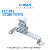 Clip de mise à la terre pour câble TSC-SFS EMC, montable sur rail DIN de type H C45 35 mm, pince de câble anti-interférence pour armoire