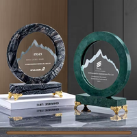 Nouveau produit Design créatif Trophée de cristal de marbre exquis Excellent trophée de cristal de recommandation d'honneur d'employé