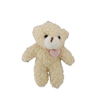 Porte-clés en peluche ours en velours perlé doux, mini jouet en peluche avec rembourrage en coton PP pour la décoration de sac et les cadeaux