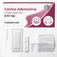 Kit de test rapide de l'antigène du virus adénoïde canin (VAC) pour la toux de chenil, l'hépatite infectieuse et les maladies respiratoires chez le chien - Carte de dépistage vétérinaire