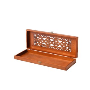 Caja de Almacenamiento de Madera Rectangular Hecha a Mano, Caja de Regalo para Pinceles de Caligrafía y Papelería - Product Image 1