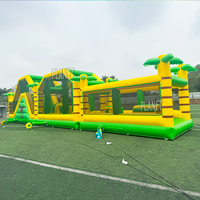 Location de fêtes commerciales de parcours d'obstacles gonflables avec toboggan aquatique Jumping Castle Bouncy Jumper Water Slide Combo