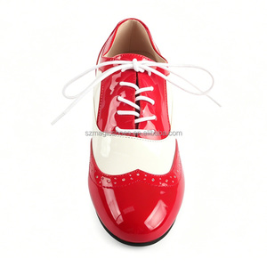 Zapatos de <span class=keywords><strong>Baile</strong></span> Personalizados para Hombre, Tacón de 4.5CM, Zapatos de <span class=keywords><strong>Baile</strong></span> Latinos de Microfibra Rojos y Blancos para <span class=keywords><strong>Salsa</strong></span>, con Suela de Goma - Product Image 2