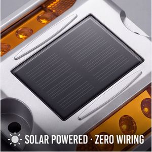 Installation facile, étanche IP68, marqueur solaire réfléchissant à double face à LED pour la sécurité routière en zone rurale - Product Image 2