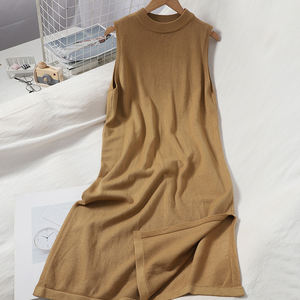 2025 versione primaverile girocollo senza maniche <span class=keywords><strong>abito</strong></span> da Modulare Versatile <span class=keywords><strong>in</strong></span> <span class=keywords><strong>maglia</strong></span> tinta unita - Product Image 3