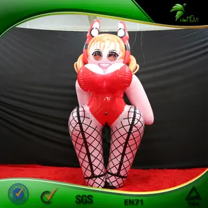 Hongyi-Disfraz de chica inflable con grandes pechos, traje de chica inflable con Video de dibujos animados
