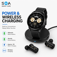 Reloj Inteligente 2 en 1 OEM con Auriculares TWS, Pantalla AMOLED de 1.43 Pulgadas, Monitor de Ritmo Cardíaco y Sueño, Carga Inalámbrica para Venta al Por Mayor