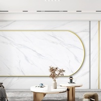 Blau-Orange Farbverlauf Bergwand-Panel Maßgefertigte Vertikale Lattenwand-Platte Luxuriöser Wohnzimmer-TV-Hintergrund für Zuhause und Apartment