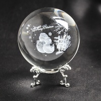 Boule de cristal en verre K9 gravée, polie, en 3D, avec gravure laser, 50 mm, 80 mm, 100 mm, pour cadeau en cristal