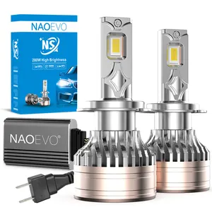 Mini Diferença de Design 12v 50000lm H16 9012 Luz Todas as Série Lâmpada Tubo Lados Para Grau Csp H7 H11 280w Projetor Brilhante LED H4