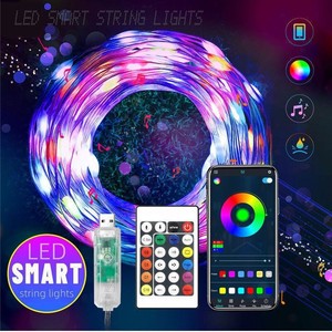 أضواء زينة نوافذ <span class=keywords><strong>LED</strong></span> قابلة للبرمجة عبر USB مع جهاز تحكم عن بعد، أضواء ذكية <span class=keywords><strong>RGB</strong></span> متزامنة مع الموسيقى لتزيين الستائر في عيد الميلاد - Product Image 5