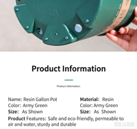 Pot Bunga PP Bentuk Meruncing Terintegrasi Alas dengan Lubang Drainase, Finishing Matte, untuk Penggunaan di Lantai, Cocok untuk Pusat Perbelanjaan, Ukuran Besar, Ramah Lingkungan, Berkualitas Tinggi