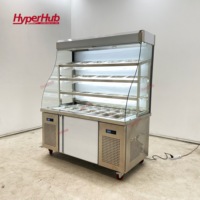 Vitrine Réfrigérée Commerciale à Double Température avec Contrôle Numérique pour Malatang, Table de Préparation Buffet Hot Pot pour Restaurant