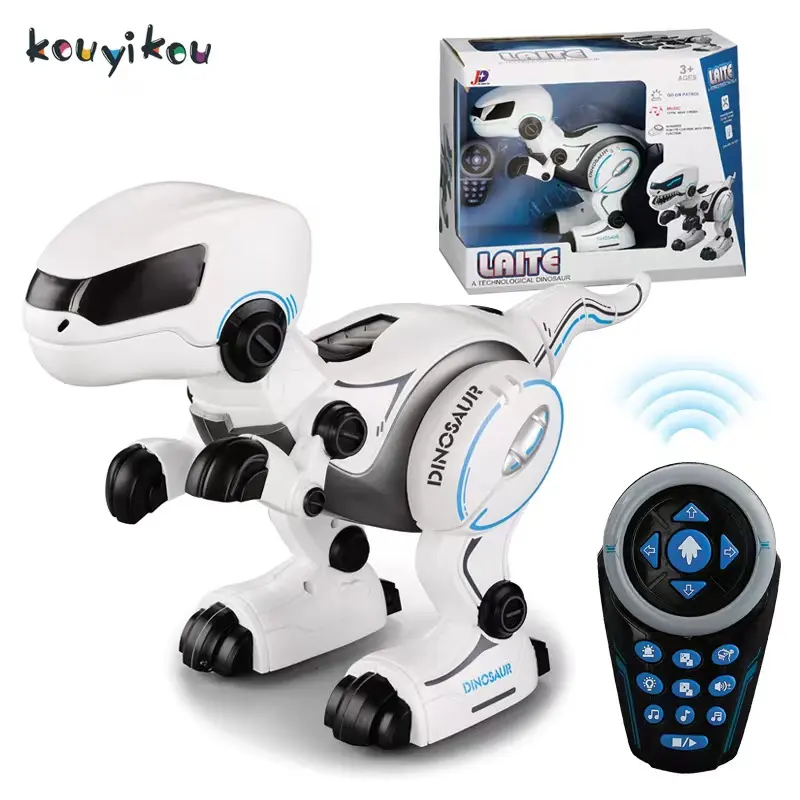 Kouyikou radio control dinosaur robot toys 2.4G gesture induction deformation robot remote control toy with music for kids