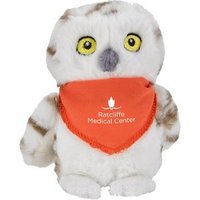 Jouets en peluche d'aigle promotionnels avec des peluches douces de bandana vert pour la promotion de marque