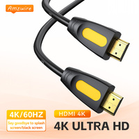 Câble HDMI Premium 4K 60Hz, câble HDMI 2.0 haute vitesse, plaqué or, mâle-mâle, pour téléviseur, moniteur, projecteur