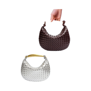 <span class=keywords><strong>Borsa</strong></span> intrecciata fatta a mano per donna nuova <span class=keywords><strong>borsa</strong></span> a <span class=keywords><strong>tracolla</strong></span> con chiusura a Zip geometrica Casual di nicchia per l'autunno - Product Image 4