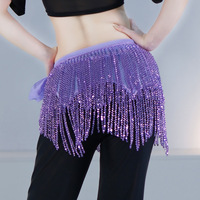 Foulard de danse orientale perlé à franges en mousseline, ceinture triangulaire pour femme, chaîne de taille pour spectacle sur scène