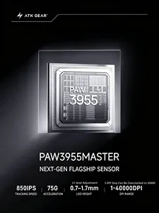 Souris de jeu sans fil <span class=keywords><strong>ATK</strong></span> Blazing Sky X1 Air Plus PAW3955 Master Dual 8K 48g 850IPS 75G légère ergonomique double mode 0.163ms - Product Image 3