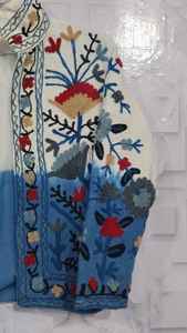 Chaqueta suzani tie dye con bordado Suzani, chaqueta larga para mujer, estilo bohemio, gitano, crewel, ideal para primavera, festivales, regalo especial. - Product Image 2