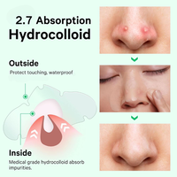 Feuille d'ingrédients pour patchs hydrocolloïdes de haute qualité pour le nez, réparation profonde du sébum, traitement de l'acné nasale, nouveau service
