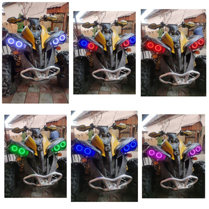 Anelli <span class=keywords><strong>Halo</strong></span> <span class=keywords><strong>RGB</strong></span> COB per Auto 60MM 70MM 80MM 90MM 100MM <span class=keywords><strong>110MM</strong></span> 120MM, Anelli <span class=keywords><strong>Halo</strong></span> per Fari Auto con App Mobile e Copertura - Product Image 6