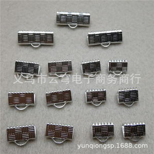 Clips rectangulaires en fer plaqué or KC, design géométrique, couleur blanc K, origine Yiwu, pour la fabrication de bracelets - Product Image 2