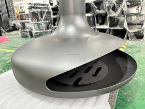 PANSEE Caminetto Moderno in Metallo a Legna con Funzione di Riscaldamento, Autoportante, Garanzia di 5 Anni, Dimensioni 600-1200MM per Uso Interno - Product Image 4