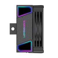 Dissipateur de chaleur CPU Lovingcool avec deux ventilateurs ARGB, logo personnalisé sur le couvercle supérieur, base entièrement en cuivre, 6 caloducs, ailettes en aluminium, fixation par vis.