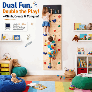 Muro de Escalada de Madera de Alta Calidad para Gimnasio Interior, Área de Juegos con Pizarra para Dibujar - Product Image 3