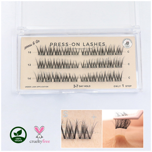 Pestañas Postizas Pre-Encoladas para Mujer, Hechas a Mano, Sin Necesidad de Pegamento ni Delineador, Pestañas en Racimo para Aplicación DIY - Product Image 3