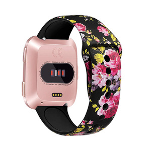 Correa de reloj de silicona impresa colorida con hebilla inversa para Fitbit <span class=keywords><strong>Smartwatch</strong></span> correa de repuesto de silicona para <span class=keywords><strong>Versa</strong></span> <span class=keywords><strong>Lite</strong></span> - Product Image 3