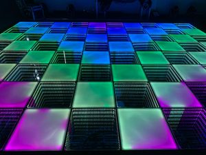 Portatile Wireless magnetico 3D specchio infinito RGB LED pista da ballo attrezzature per la danza - Product Image 3