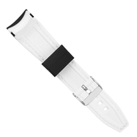Bracelet de montre en silicone souple de luxe, réglable, 20 mm, respirant, avec boucle à ardillon, prêt à être expédié, marque SHX, parmi les plus vendus