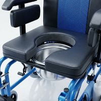 Silla de Ruedas de Rehabilitación Clase I para Niños con Rueda Trasera de 24 Pulgadas, Neumático Sólido Antideslizante, Reposabrazos Desmontable y Soporte de Piernas Ajustable