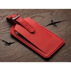 Etiqueta de equipaje de cuero vegano, gadgets sostenibles - Product Image 2