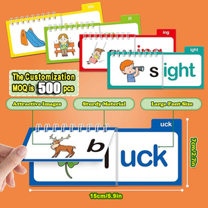 Tùy Chỉnh Học Tập Đọc & Rhyme Lật Cuốn Sách Ngữ Âm Từ Thư Flash Thẻ Gia Đình Xây Dựng Cuốn Sách Giáo Dục Tiếng Anh Ngữ Âm Flipbook Đồ Chơi - Product Image 2