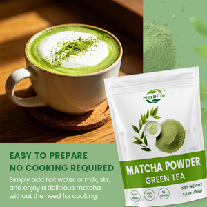 Té Verde Matcha en Polvo 100% Natural de Grado Ceremonial, Empaque OEM de Marca Privada, Rico en Antioxidantes, Té de Frutas - Product Image 4