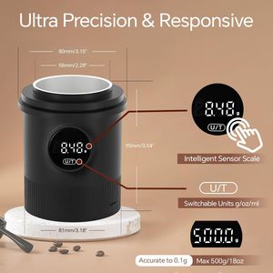 Mini Báscula de Café de Acero Inoxidable con Molinillo, Recargable, Taza Dosificadora de Café, 500g/0.1g, Alta Precisión, con Tapa - Product Image 3
