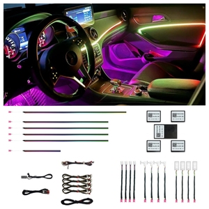 ชุดไฟประดับรถยนต์18 in 1ควบคุมด้วยแอพเพลงแบบซิมโฟนีสีอะคริลิค RGB Chase สีสันสดใส - Product Image 1