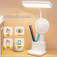 Lampe de bureau LED flexible avec porte-stylo, lampe de lecture tactile multifonctionnelle, lampe de table USB pour l'apprentissage