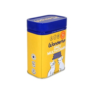 Lata Rectangular de Metal con Logotipo Personalizado para Probióticos en Polvo para Mascotas, Envase Metálico para Aditivos Nutricionales para Mascotas - Product Image 2