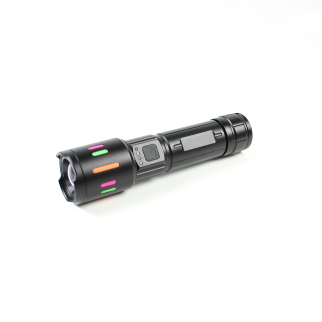 Rechargeable Flashlight with Front LED and Side COB