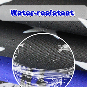 Estados Unidos doble cara 5x3 pies forma de pluma Patio al aire libre cartel decorativo duradero fino línea azul bandera efecto de textura - Product Image 3