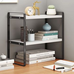 <b>Desktop</b> Multi Tiered Book And Pen Holder <b>Shelf</b> 2 Tier Standing Office Organizer For Desk Storage - Product Image 4
