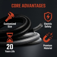 Accesorios para Conductos Metálicos Eléctricos, Manguera Flexible Metálica Galvanizada de 4 Pulgadas, Conducto Flexible de Acero Recubierto de PVC