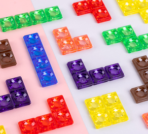Blocs de construction en cristal Puzzle éducation précoce Montessori en bois 3D Puzzle jouet pour enfants jouets éducatifs - Product Image 6