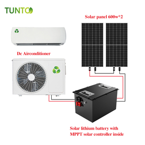Sistema de aire acondicionado de CA <span class=keywords><strong>solar</strong></span> fuera de la red, Unidad de CA <span class=keywords><strong>Minisplit</strong></span> de energía <span class=keywords><strong>solar</strong></span>, aire acondicionado, voltaje de batería de 48V CC, Sistema completo listo - Product Image 4